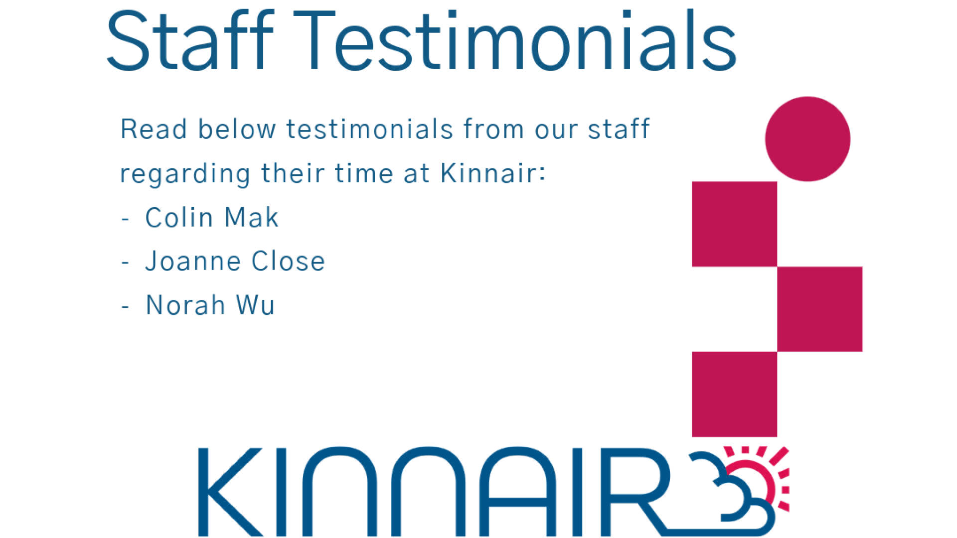 Staff Testimonials 